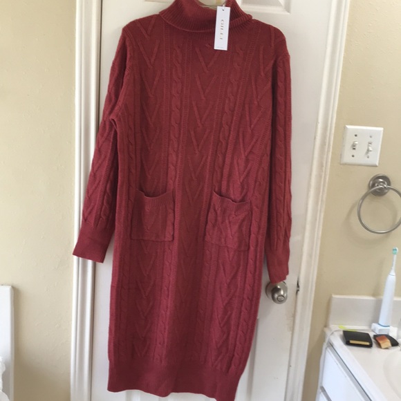 Gilli cable knit sweater dress with front pockets. NWT - Picture 6 of 7